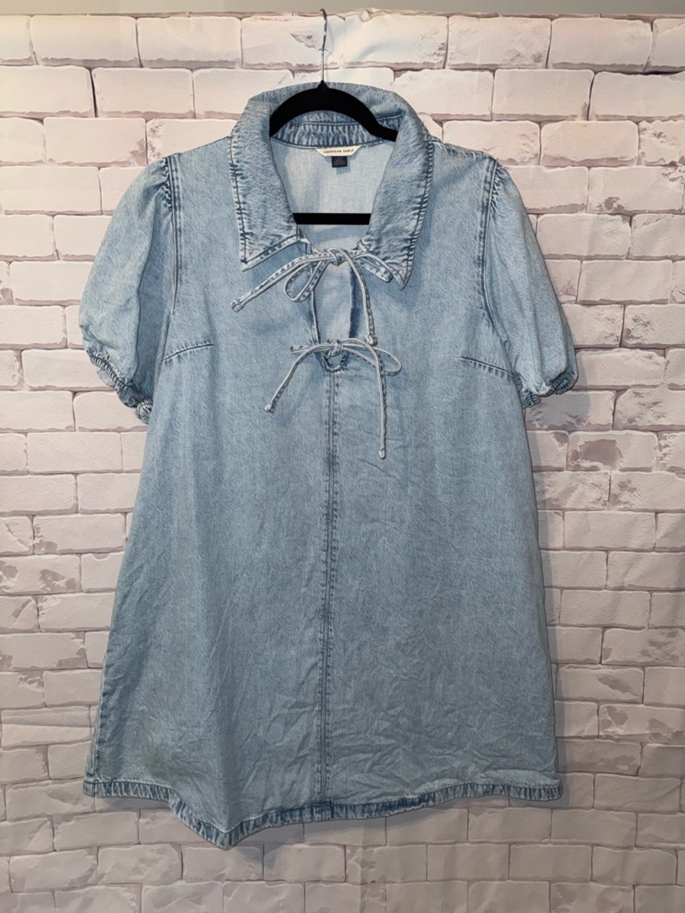 American Eagle Outfitters Light Blue Denim Mini Dress